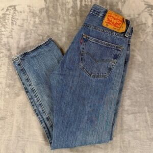 Levi's 501 Original Fit Jeans Men's 30x30 Blue Med Wash Denim Pants Button Fly